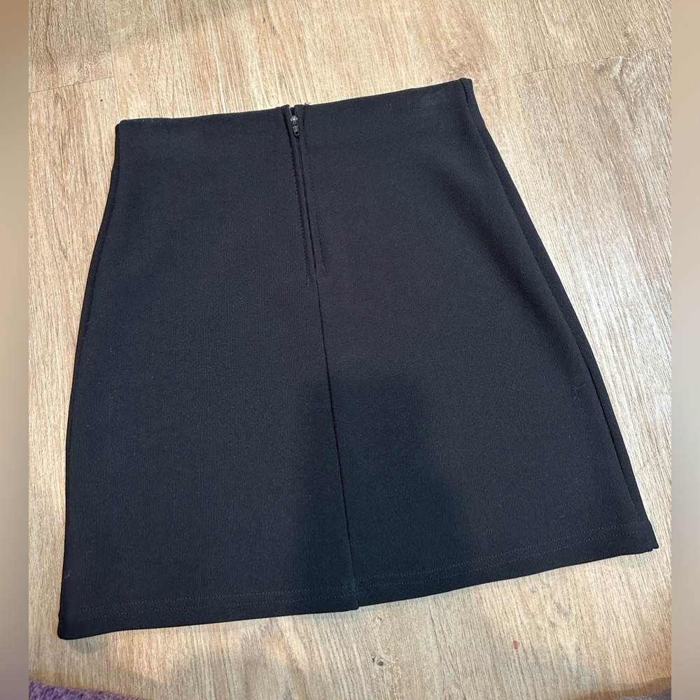 Black mini skirt with zipper in back